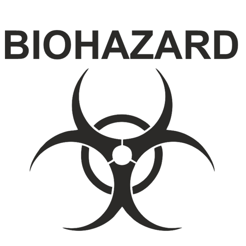 Samolepka BIOHAZARD řezaná černá 