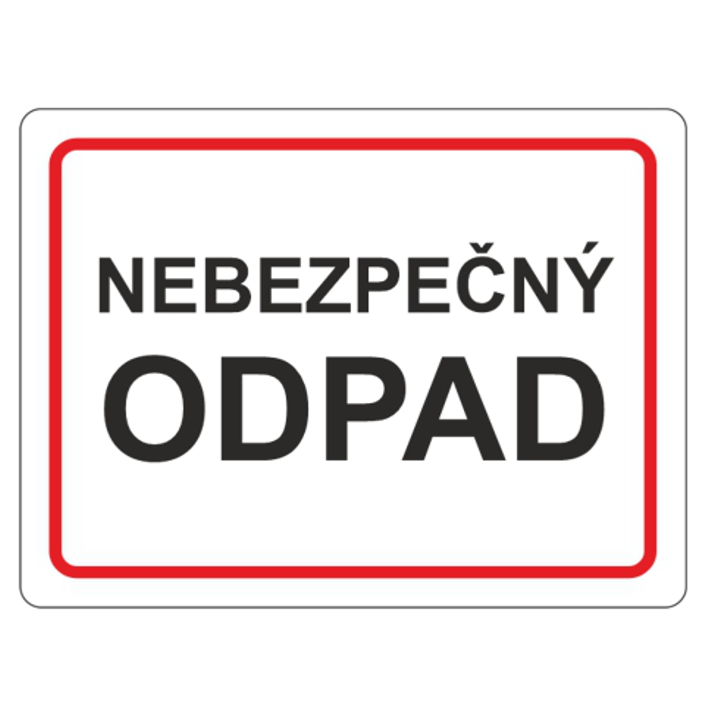 Nebezpečný odpad samolepka