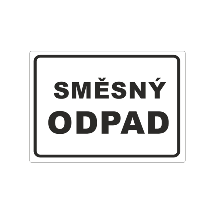 Směsný odpad samolepka