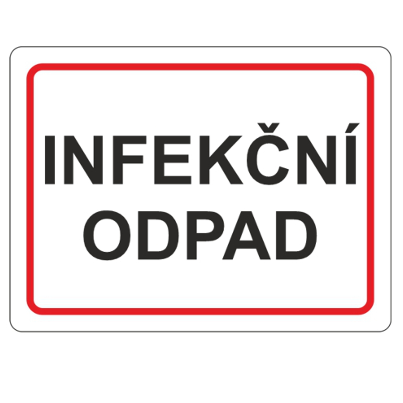 Infekční odpad samolepka