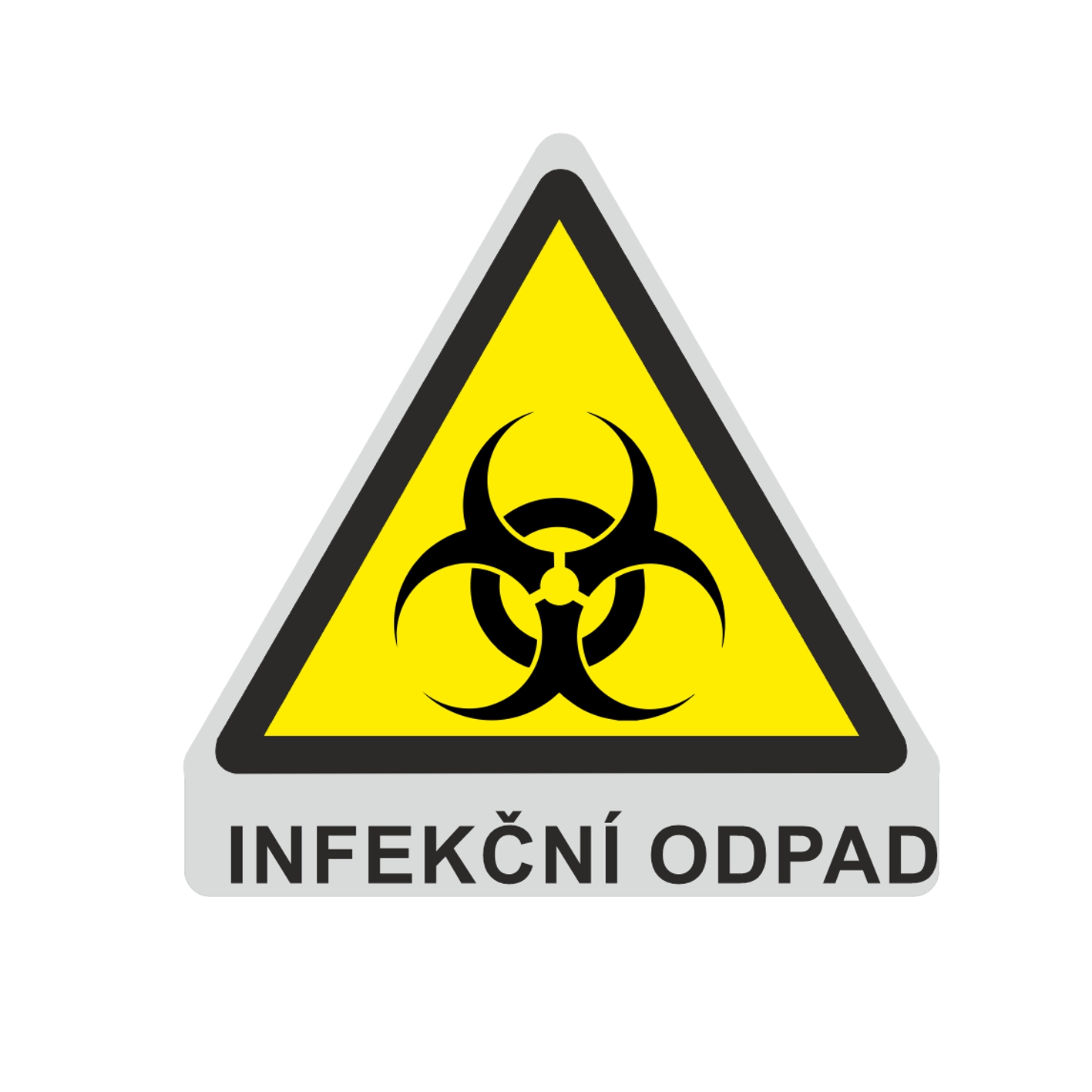 Infekční odpad samolepka