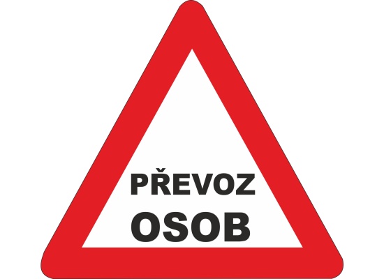 Samolepka převoz osob