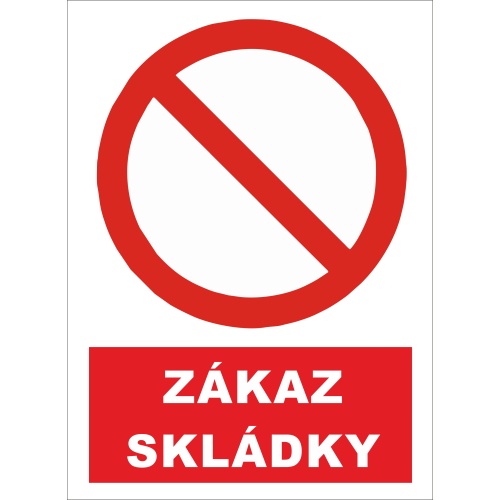 Zákaz skládky samolepka