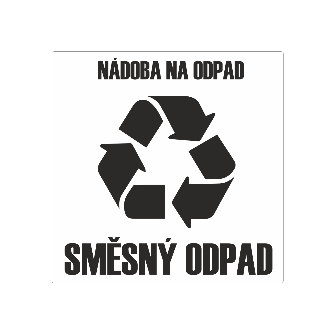 Směsný odpad samolepka