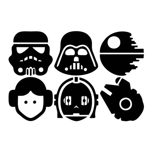 Starwars Samolepky